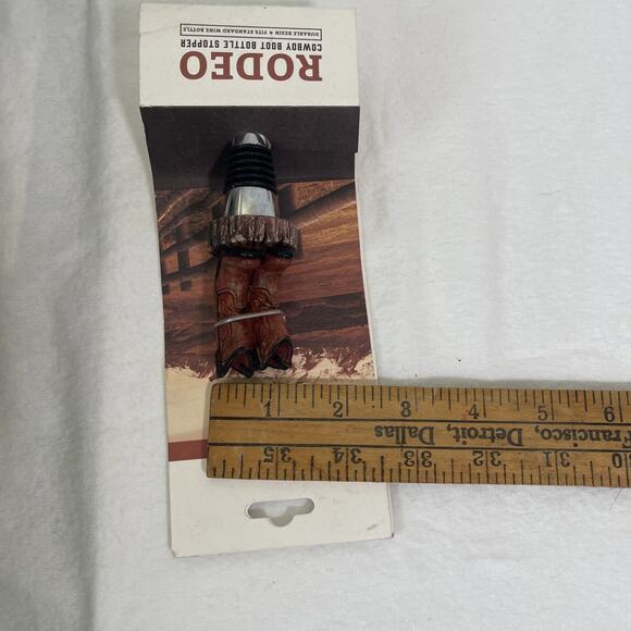 New Rodeo Cowboy Boot Bottle Stopper by Foster and Rye - Picture 4 of 4